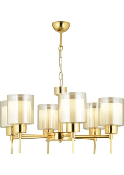 Cemre 6 Lı Gold Modern Yatak Odası Salon Avize