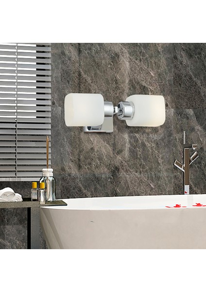 Armin 2li Krom Kaplama Duvar Lambası Ayna Üstü-Yanı Modern Banyo Aplik