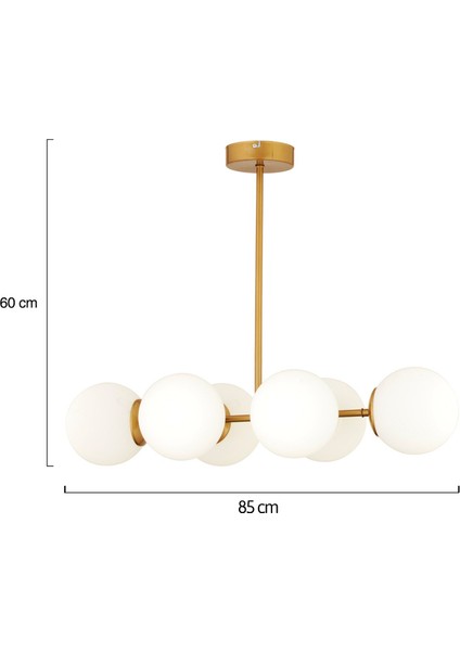 Lema 6Lı Eskitme Modern Yemek Masası Üstü Yatak odası Salon Avize