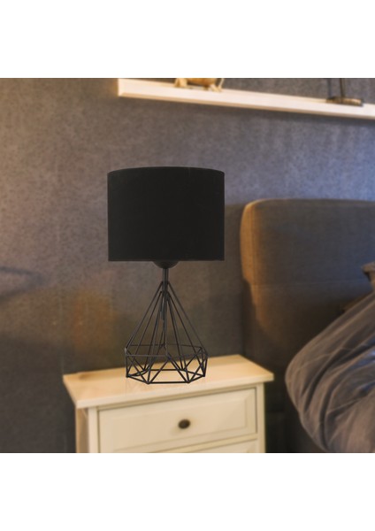 Bien Siyah Modern Tasarım Salon-Oturma Odası Retro Abajur