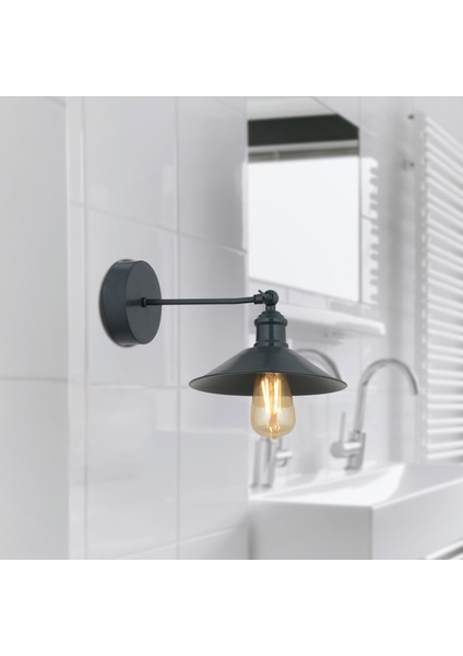 Yekta Siyah Yatak Odası-Yatak başı,Cafe,Restoran için Duvar Lambası Retro Aplik