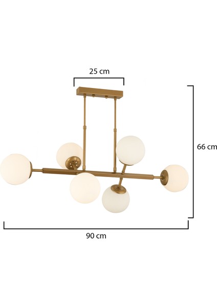 Nazar 6Lı Eskitme Modern Tasarım Yemek Odası, Yatak Odası Salon Avize