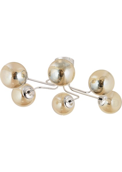Tanyer 6Lı Krom Modern Sarkıt Yatak odası Salon Avize