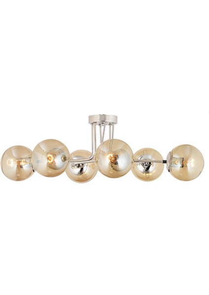 Tanyer 6Lı Krom Modern Sarkıt Yatak odası Salon Avize