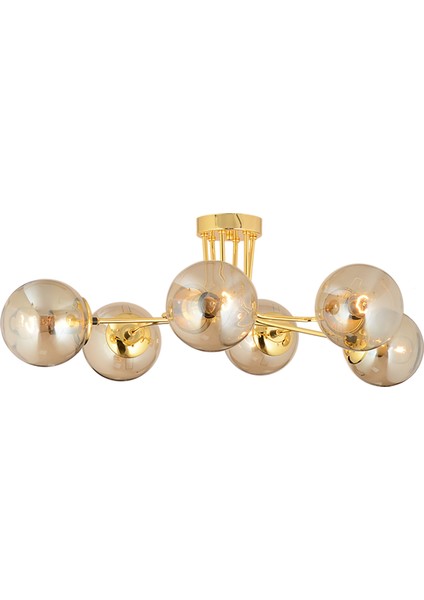 Tanyer 6Lı Gold Modern Sarkıt Yatak odası Salon Avize