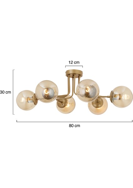 Tanyer 6Lı Eskitme Modern Sarkıt Yatak odası Salon Avize