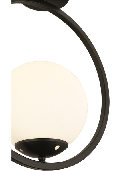 Lifos Tekli Siyah Plafonyer Modern Mutfak Retro Salon Avize