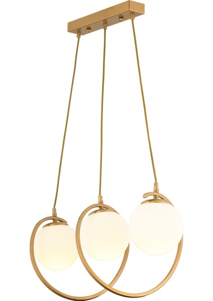 Jarry 3Lü Beyaz Camlı Eskitme Boyalı Modern Tasarım Yemek Masası Üstü Salon Avize fiyatları