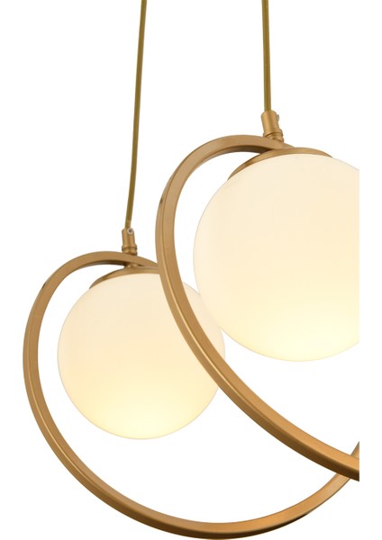 Jarry 3Lü Beyaz Camlı Eskitme Boyalı Modern Tasarım Yemek Masası Üstü Salon Avize modelleri