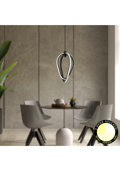 Allanon Sarkıt 35 Watt Sarkıt 3 Renkli Ledli Ofis Avizeleri Modern Mutfak Banyo Led Salon Sarkıt Avize