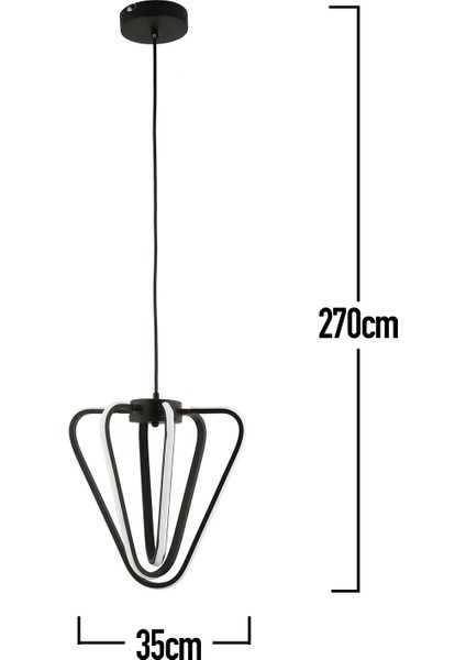 Grace Sarkıt 65 Watt Sarkıt 3 Renkli Ledli Modern Mutfak Banyo Led Salon Sarkıt Avize