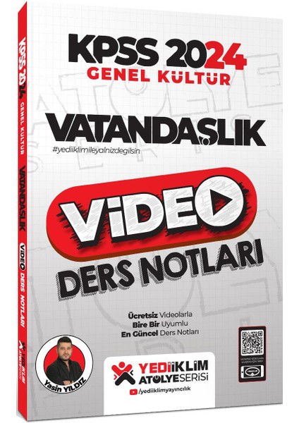 Yediiklim Yayınları 2024 KPSS Atölye Serisi Vatandaşlık Video Ders Notları