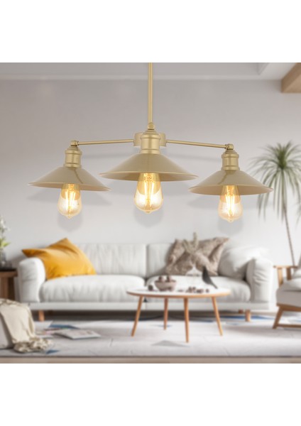 Yanko 3 Lü Eskitme Aşağı Bakar Modern Sarkıt Genç OdasıYatak odası Salon Avize