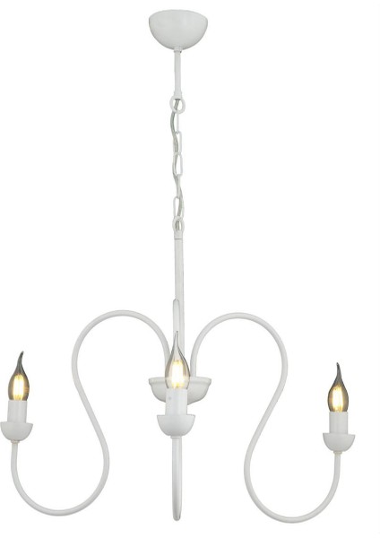 Flor 3'Lü Beyaz Modern Genç Odası Mutfak Salon Avize