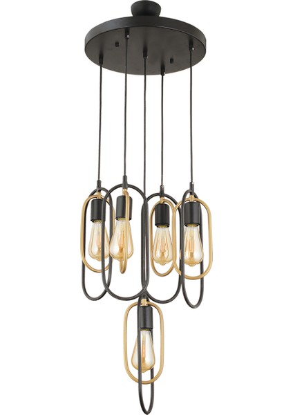 Lotus 5Li Yuvarlak Eskitme Modern Sarkıt Mutfak Yatak odası Salon Sarkıt Avize