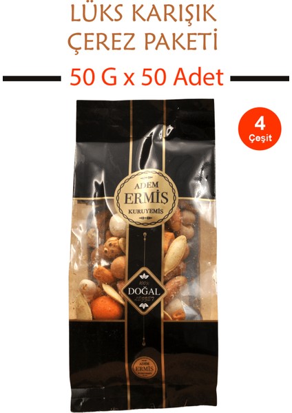 Kına Düğün Nişan Lüks Karışık Çerez Paketi 50 gr x 50 Adet