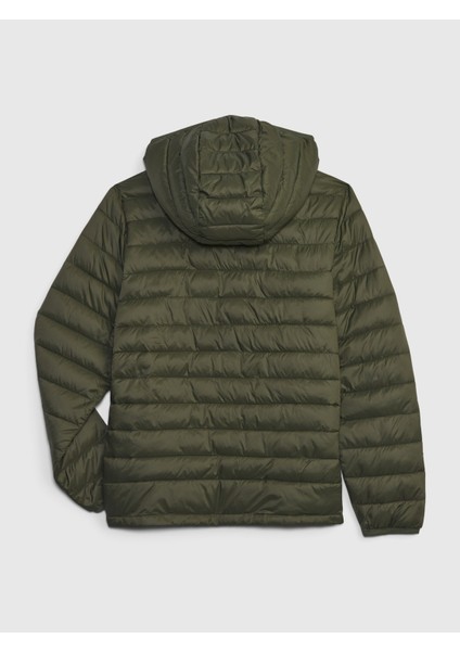 Erkek Çocuk %100 Geri Dönüştürülmüş Lightweight Puffer Şişme Mont