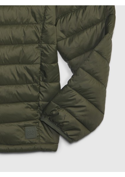 Erkek Çocuk %100 Geri Dönüştürülmüş Lightweight Puffer Şişme Mont