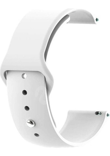 Samsung Galaxy Watch 6 44MM Kordon Mat Klasik Silikon Krd 11 Beyaz