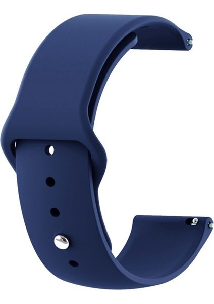 Casestreet Samsung Galaxy Watch 6 44MM Kordon Mat Klasik Silikon Krd 11 Lacivert