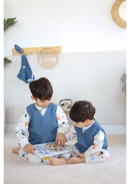 Ninna Kids Multi Müslin Bebek & Çocuk Yelek - Lila