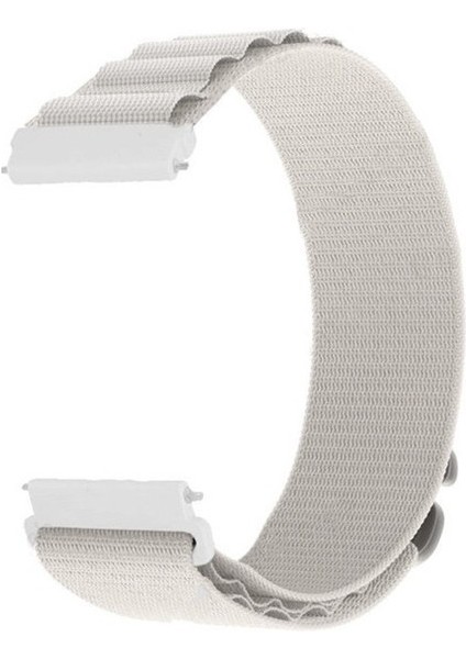 Samsung Galaxy Watch 6 Classic 47MM Kordon Ayarlanabilir Kademeli Naylon HS25 Bej