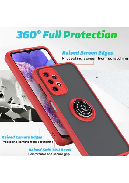 Samsung Galaxy A53 Için Telefon Kılıfı Standlı Şeffaf Tampon Telefon Kılıfı Kapağı (Yurt Dışından)