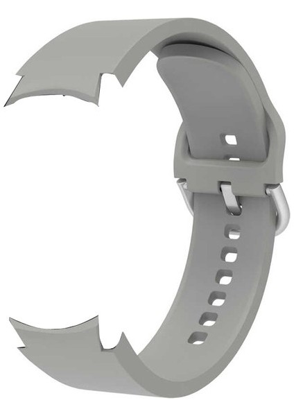 Samsung Galaxy Watch 6 Classic 43MM Kordon Model Uyumlu Kançalı Silikon Krd 50 Gri