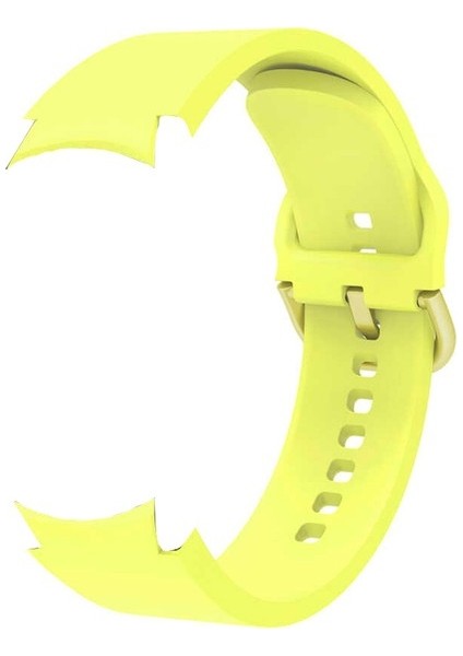 Samsung Galaxy Watch 6 Classic 43MM Kordon Model Uyumlu Kançalı Silikon Krd 50 Sarı