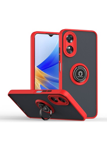 Oppo A17/A17K Için Telefon Kılıfı Şeffaf Tampon Telefon Kılıfı Standlı Kapak (Yurt Dışından)