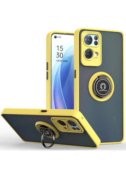 Oppo Reno7 Pro Için Telefon Kılıfı Temizle Tampon Telefon Kılıfı Standlı Kapak (Yurt Dışından)