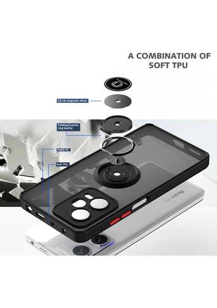 Xiaomi Poco X5 Pro Için Telefon Kılıfı Temizle Tampon Telefon Kılıfı Standlı Kapak (Yurt Dışından) fiyatları