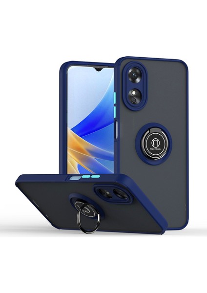 Oppo A17/A17K Için Telefon Kılıfı Şeffaf Tampon Telefon Kılıfı Standlı Kapak (Yurt Dışından)