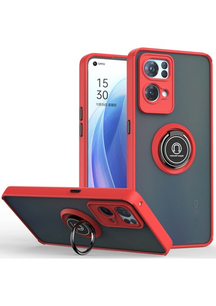 Oppo Reno7 Pro Için Telefon Kılıfı Temizle Tampon Telefon Kılıfı Standlı Kapak (Yurt Dışından)