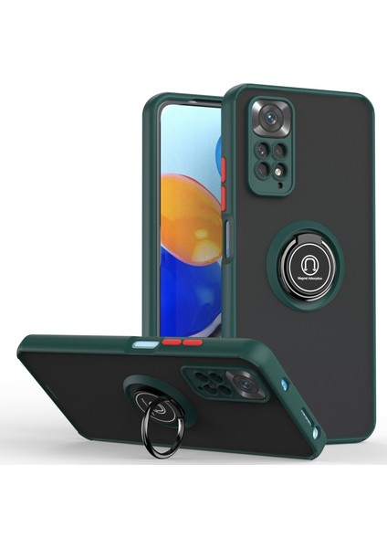 Xiaomi Redmi Için Telefon Kılıfı Not 11/not 11S Şeffaf Tampon Telefon Kılıfı Standlı Kapak (Yurt Dışından)
