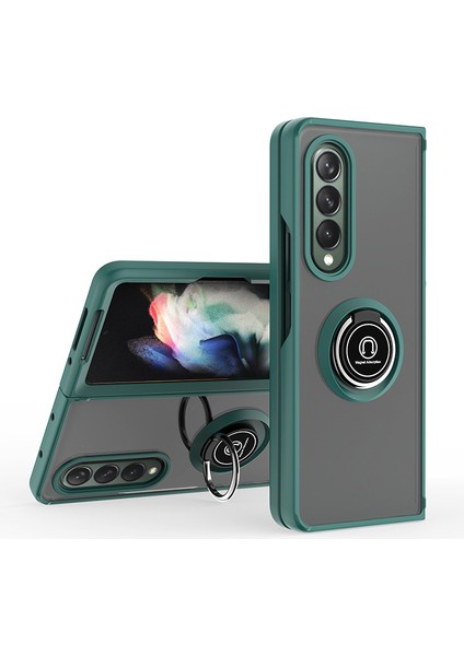 Samsung Galaxy Z Fold4 Telefon Kılıfı Standlı Şeffaf Tampon Telefon Kılıfı Kapağı (Yurt Dışından)