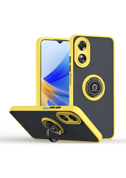 Oppo A17/A17K Için Telefon Kılıfı Şeffaf Tampon Telefon Kılıfı Standlı Kapak (Yurt Dışından)