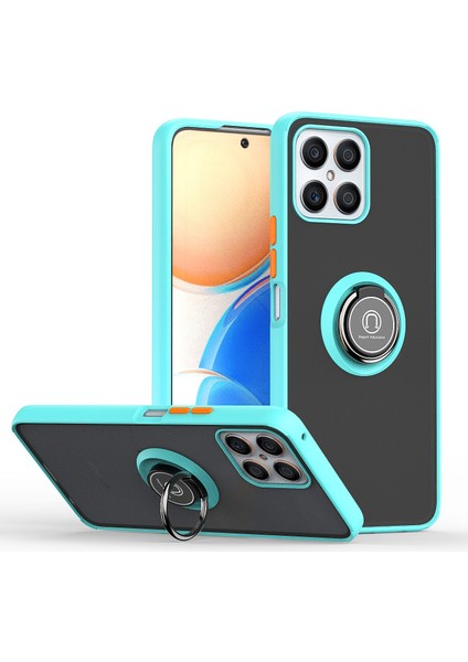 Honor X8 Için Telefon Kılıfı Şeffaf Tampon Telefon Kılıfı Standlı Kapak (Yurt Dışından)