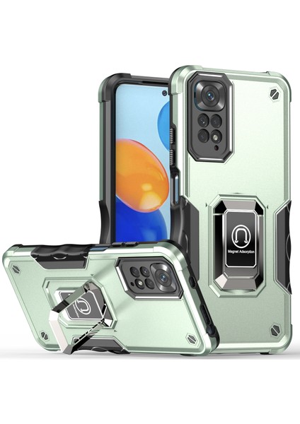 Manyetik Standlı Xiaomi Redmi Note 11 Tampon Telefon Kılıfı Için Telefon Kılıfı (Yurt Dışından)