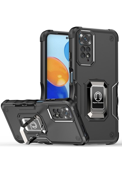 Manyetik Standlı Xiaomi Redmi Note 11T 5g Tampon Telefon Kılıfı Için Telefon Kılıfı (Yurt Dışından)
