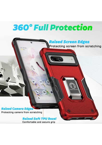 Manyetik Standlı Google Pixel 7 Pro Tampon Telefon Kılıfı Için Telefon Kılıfı (Yurt Dışından)