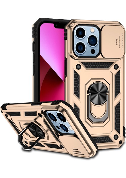 iPhone 14 Için Telefon Kılıfı Yüzük Tutuculu Bumpoer Telefon Kılıfı (Yurt Dışından)