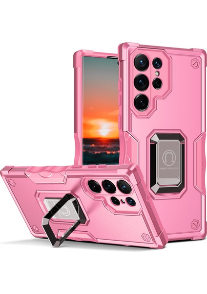 Manyetik Standlı Samsung Galaxy S22+ Plus Tampon Telefon Kılıfı Için Telefon Kılıfı (Yurt Dışından)