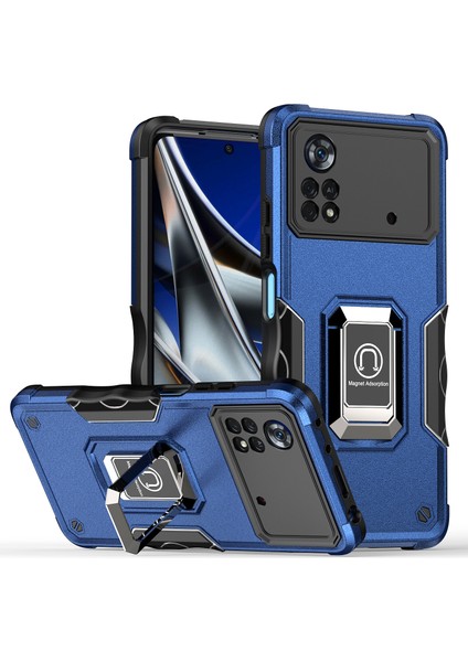 Manyetik Standlı Xiaomi Poco M4 Pro 4g Tampon Telefon Kılıfı Için Telefon Kılıfı (Yurt Dışından)