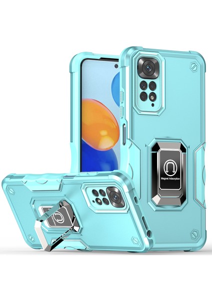 Manyetik Standlı Xiaomi Redmi Note 11T 5g Tampon Telefon Kılıfı Için Telefon Kılıfı (Yurt Dışından)