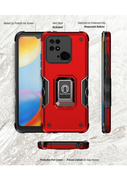 Manyetik Standlı Xiaomi Redmi 9 Tampon Telefon Kılıfı Için Telefon Kılıfı (Yurt Dışından)