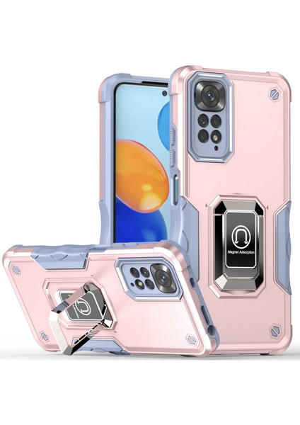 Manyetik Standlı Xiaomi Redmi Note 11T 5g Tampon Telefon Kılıfı Için Telefon Kılıfı (Yurt Dışından)