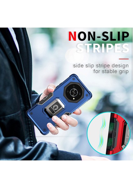 Manyetik Standlı Huawei Honor X8 Tampon Telefon Kılıfı Için Telefon Kılıfı (Yurt Dışından) modelleri