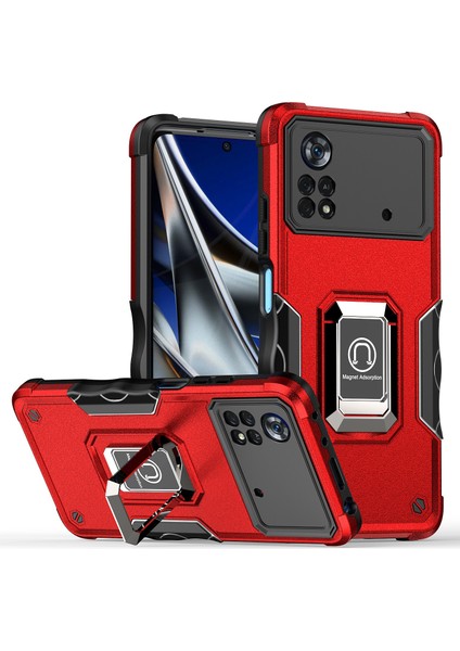 Manyetik Standlı Xiaomi Poco X3 Pro Tampon Telefon Kılıfı Için Telefon Kılıfı (Yurt Dışından)