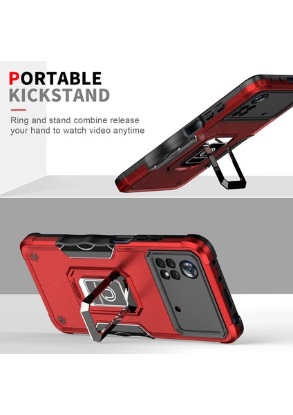 Manyetik Standlı Xiaomi Poco X3 Pro Tampon Telefon Kılıfı Için Telefon Kılıfı (Yurt Dışından)